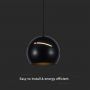 VT-7797 LED HANGING LAMP D:120 ADJUSTABLE WIRE & TOUCH LIGHT ON/OFF 3000K BLACK BODY