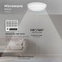 VT-16 15W FULL ROUND DOME LIGHT (MICROWAVE SENSOR) SAMSUNG CHIP 3000K