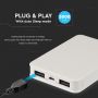 VT-3503 5000mah POWER BANK-WHITE