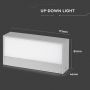 VT-8056 9W LED UP/DOWN OUTDOOR SOFT LIGHT-MEDIUM 6400K GREY BODY