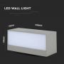 VT-8057 12W Lampa scienna LED / Kierunek: Gora-Dol / Barwa:4000K / Obudowa: Szara
