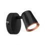VT-806 6W Kinkiet LED / Barwa: 3000K / Czarny - Pierscie? mied?