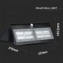 VT-767-7 7W LED SOLAR WALL LIGHT 4000k - BLACK BODY