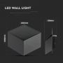 VT-803 3W-WALL LIGHT WITH BRIDGELUX CHIP 3000K BLACK BODY