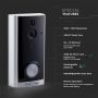 VT-5412 SMART VIDEO DOORBELL-2 WAY AUDIO-BLACK BODY