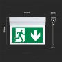 VT-519-S 2W WALL SURFACE EMERGENCY EXIT LIGHT WITH SAMSUNG LED 6000K