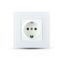 VT-5711 EU SOCKET 16A(GLASS PANEL)-WHITE