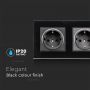 VT-5811 EU SOCKET 16A 2 WAY-BLACK