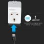 VT-5002 WIFI MINI EU PLUG WITH USB-COMPATIBLE WITH ALEXA & GOOGLE HOME