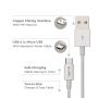 VT-5321 1M MICRO USB CABLE-WHITE(SILVER SERIES)