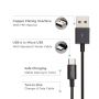 VT-5321 1M MICRO USB CABLE-BLACK(SILVER SERIES)