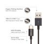 VT-5322 1M TYPE-C USB CABLE-BLACK(SILVER SERIES)