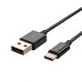 VT-5322 1M TYPE-C USB CABLE-BLACK(SILVER SERIES)