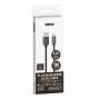 VT-5331 1M MICRO USB BRAIDED NYLON CABLE-BLACK(PLATINUM SERIES)