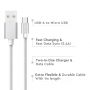 VT-5331 1M MICRO USB BRAIDED NYLON CABLE-SILVER(PLATINUM SERIES)