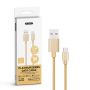 VT-5334 1M TYPE-C USB BRAIDED NYLON CABLE-GOLD(PLATINUM SERIES)