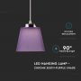 VT-1036 7W LED CEILING LAMP 4000K - CHROME BODY+PURPLE SHADE