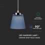 VT-1036 7W LED CEILING LAMP 4000K - CHROME BODY+BLUE SHADE