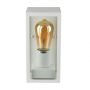 VT-837 E27 WALL LAMP MATT WHITE-CLEAR GLASS