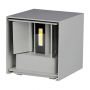 VT-759-12 12W LED UP-DOWN WALL LIGHT WITH BRIDGELUX CHIP 4000k GREY SQUARE