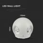 VT-834 4W LED WALL LIGHT(ROUND) 4000K IP65-WHITE BODY