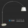 VT-7451 LED FLOOR LAMP WITH MARBLE BASE E27-IVORY