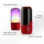 VT-6211 2*3W LED LIGHT BLUETOOTH SPEAKER WITH USB & TF CARD SLOT-RED