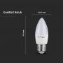 VT-289 5.5W PLASTIC CANDLE BULB SAMSUNG CHIP 3000K E27