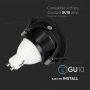 VT-873 GU10 FITTING ROUND BLACK