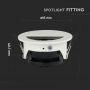 VT-884 GU10 FITTING HALF CIRCLE WHITE+BLACK