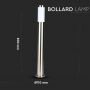 VT-838 E27 BOLLARD LAMP WITH STAINLESS STEEL BODY IP44