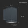 VT-841 GU10 WALL LAMP-DARK GREY (DOWN)