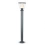 VT-839 E27 BOLLARD LAMP WITH CLEAR COVER-BLACK