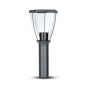 VT-839 E27 BOLLARD LAMP WITH CLEAR COVER-BLACK