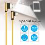 VT-5361 1M MICRO USB CABLE L-TYPE -GOLD(DIAMOND SERIES)