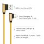 VT-5361 1M MICRO USB CABLE L-TYPE -GOLD(DIAMOND SERIES)