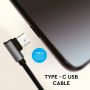 VT-5362 1M TYPE-C USB CABLE L-TYPE -BLACK(DIAMOND SERIES)