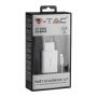 VT-5382 FAST CHARGING SET WITH TRAVEL ADAPTER & TYPE-C USB CABLE-WHITE