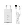 VT-5372 CHARGING SET WITH TRAVEL ADAPTER & TYPE-C USB CABLE-WHITE