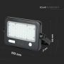 VT-788-10 10W LED SOLAR FLOODLIGHT-DETACHABLE TWIN PAD 4000K BLACK BODY