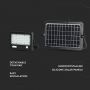 VT-788-10 10W LED SOLAR FLOODLIGHT-DETACHABLE TWIN PAD 4000K BLACK BODY