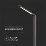 VT-896 7W Slupek ogrodowy LED / Barwa:4000K / IP54 / Obudowa: Szara