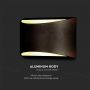 VT-815 10W WALL LIGHT WITH BRIDGELUX CHIP 4000K IP54 BLACK BODY