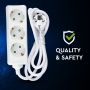 VT-1103-3 3WAYS SOCKET(3G1.5MM2 X 3M)-WHITE