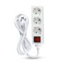 VT-1113-2 3WAYS SOCKET WITH SWITCH(3G1.5MM2 X 1.5M)-WHITE