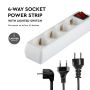 VT-1114-2 4WAYS SOCKET WITH SWITCH(3G1.5MM2 X 1.5M)-WHITE