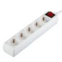 VT-1115-5 5WAYS SOCKET WITH SWITCH(3G1.5MM2 X 5M)-WHITE