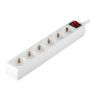 VT-1116-5 6WAYS SOCKET WITH SWITCH(3G1.5MM2 X 5M)-WHITE