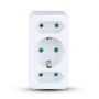 VT-1005-2 ADAPTER WITH 2 EURO-SOCKET (10/16A) 250V-WHITE