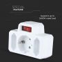 VT-1010-3 3 OUTLET POWER ADAPTER WITH EARTH CONTACT AND SWITCH 16A 250V